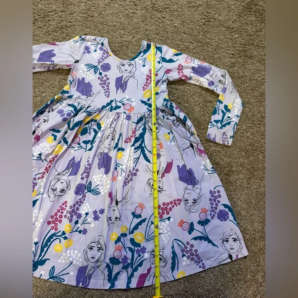Hanna Andersson Girls' Disney Frozen 2 Purple Long Sleeve Dress Size 10 - Picture 7 of 9